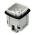 Male insert from the series A4 without wire protection with a numbering of 1-4
