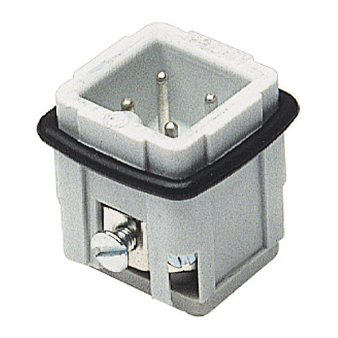Male insert from the series A3 without wire protection with a numbering of 1-3