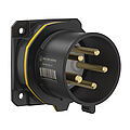 CEE NEO Anbaugerätestecker gerade 16A 5P 4h IP54 mit Käfigzugfeder-Technik und 75x75mm Flansch