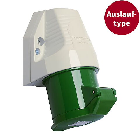 Wandsteckdose zur Außenbefestigung 16A 4P 10h mit einer Kabeleinführung oben