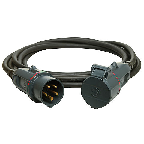 CEE NEO-Leitung mit Stecker und Kupplung 16A 5P 400V 6h IP54, 10m lang und Typ H07RN-F 5G2,5