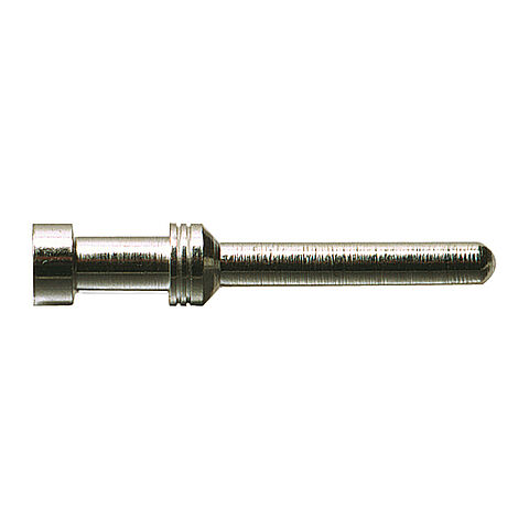 Pin contact for crimp terminal from the series A, B, BB and MO 4P, silver-plated and with terminal cross-section 1qmm