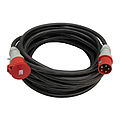 CEE extension cable with plug and coupler 63A 5P 400V 6h IP44, length 25m, type H07RN-F 5G16