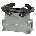 Wall mount housing B16 from aluminium, height 84mm with double locking system and cable gland 1xM25
