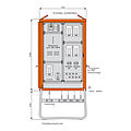 Anschlussschrank 69kVA mit Zählerplatz und 4 NH-Abgänge