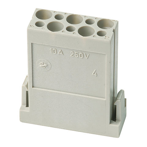 Crimp contact carrier from the series MO 10P for sleeve contacts and with a numbering of 1-10