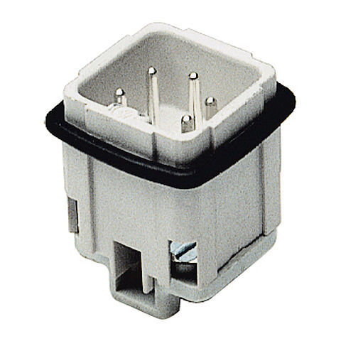 Male insert from the series A4 without wire protection with a numbering of 1-4