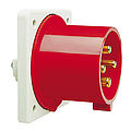 Panel appliance inlet straight 32A 4P 2h with screwed flange 80x80mm