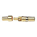 Sleeve contact for crimp and solder terminal from the series MO 3P coax, gilded and for cable size RG174,179,316