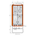 Anschlussschrank 173kVA mit Wandlermessung für die Schweiz und einem NH-Abgang