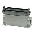 Wall mount housing B24, BB46, D64, DD108 and MOB24 from aluminium, height 68mm with single locking system and cable gland 2xM25