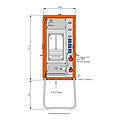 Anschlussverteilerschrank 24kVA mit Zählerplatz -Österreich-, RCD TypA, 5 LS, 2 CEE-Abgänge 16-32A und 3 Schukos