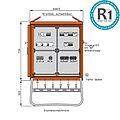 Beleuchtungsverteiler 35kVA mit 3 RCDs Typ A, digitale Zeitschaltuhr, 3 H-O-A-Schalter und 5 LS