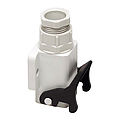 Wall mount housing A3, A4, A5, D7 and D8 from plastic, height 25,5mm with single locking system, threaded hole 1xM20 and in light grey