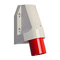 Wall appliance inlet for external fixing 63A 5P 6h with one top cable entry and pilot contact