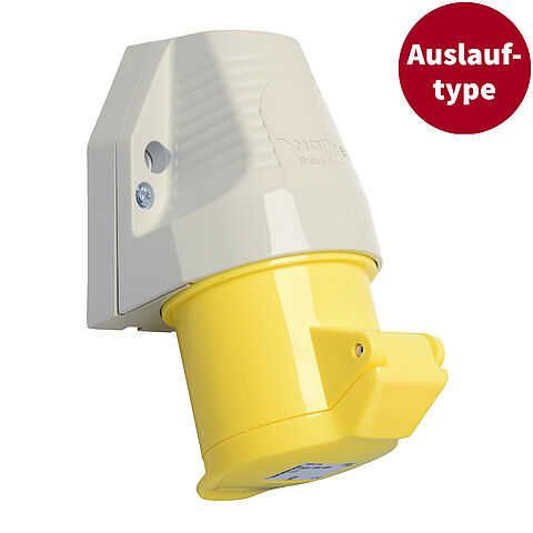 Wandsteckdose zur Außenbefestigung 16A 4P 4h mit einer Kabeleinführung oben