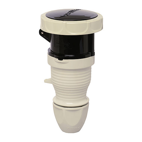 Waterproof coupler 32A 4P 7h with external cable gland