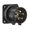 CEE NEO Anbaugerätestecker gerade 16A 5P 12h IP54 mit Schraubtechnik und 75x75mm Flansch