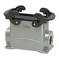 Wall mount housing BV3 from aluminium, height 53mm with double locking system, nozzle 1xM25 and cable entry lateral