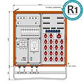 Verteilerschrank für Container 246kVA mit 7 RCDs Typ B und RCD Typ A, 24 LS, 19 CEE-Abgänge 32-63A und 6 Schukos