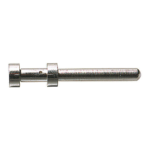 Stiftkontakt für Crimpanschluss der Baureihen A, B, BB und MO 4P aus Isotan und mit Anschlussquerschnitt 0,5qmm
