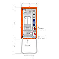 Anschlussverteilerschrank 24kVA mit Zählerplatz -Österreich-, einem RCD TypA, 5 LS, 2 CEE-Abgängen 16-32A und 3 Schukos