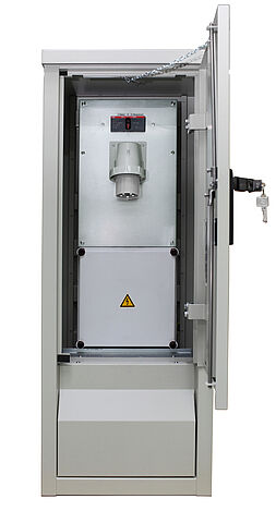 Notstromeinspeisung Edelstahlverteiler mit Netzumschalter und 125A 1h Anbaugerätestecker