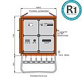 Beleuchtungsverteiler 24kVA mit RCD Typ A, digitale Zeitschaltuhr, H-O-A-Schalter und 6 LS