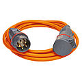 CEE NEO-Leitung mit Stecker und Kupplung 16A 5P 400V 6h IP54, 5m lang und Typ H07BQ-F 5G2,5