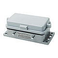 Panel housing B16, BA6, BB32, D40, DD72 and MOB16 from aluminium, height 28mm with spring cover and double locking system