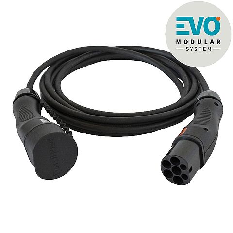 Ladeleitung EVO cable Mode 3 Typ 2 - Typ 2 3,7kW 1-ph. 230V IP44, 5m lang