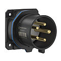 CEE NEO Anbaugerätestecker gerade 16A 5P 9h IP54 mit Schraubtechnik und 75x75mm Flansch