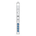 Wechselmodul 100mm breit mit einem RCD, 4 LS, 4 WS-Zählern und 4 CEE-Abgängen 16A