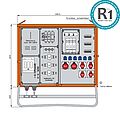 Anschlussverteilerschrank 111kVA mit Wandlermessung, 3 RCDs Typ B, 10 LS, 6 CEE-Abgänge 16-63A und 6 Schukos