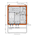 Anschlussschrank 277kVA mit Wandlermessung für die Schweiz, einem TSG-Einbauplatz und 2 NH-Abgängen