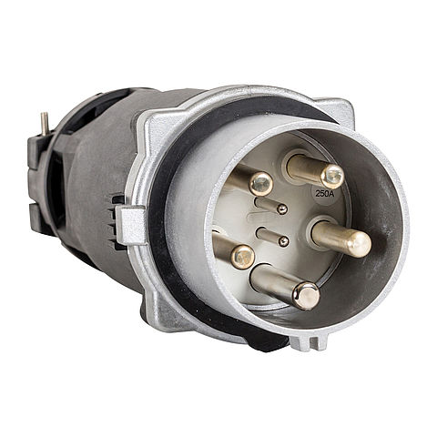 CEE High Current Plug 200A 5P 6h IP67 C-Line with screw terminal and one top entry