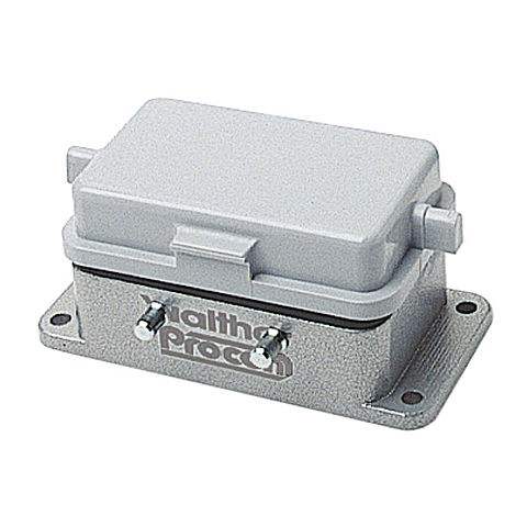 Panel housing B10, BB18, DD42 and MOB10 from aluminium, height 28mm with self-closing plastic spring cover and double locking system