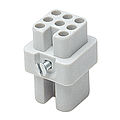 Crimp contact carrier from the series D7 only for housing made from plastic and sleeve contacts
