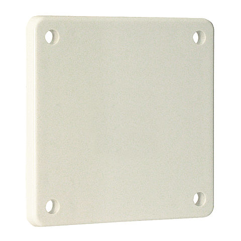 Blank flange for panel sockets in light grey