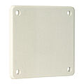 Blank flange for panel sockets in light grey