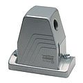 Hood B10 from aluminium, height 100mm, screwable, with one lateral cable entry M20 without nozzle in grey