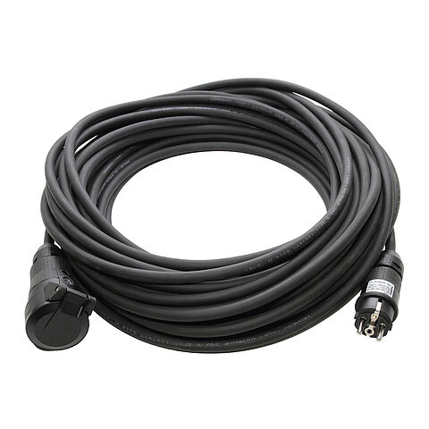 Protective contact cable with plug and coupler 16A 3P 250V IP54, length 25m, type H07RN-F 3G2.5