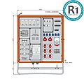 Anschlussverteilerschrank 138kVA mit Wandlermessung, 4 RCDs Typ B und RCD Typ A, 12 LS, 9 CEE-Abgänge 16-125A und 6 Schukos