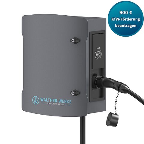 Wallbox smartEVO 22 mit 1 Ladekupplung max. 22kW, PLC ISO 15118 und Überspannungsschutz