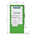 Stromverteiler für Freizeitanlagen mit 8 RCDs TypA, 8 LS, 8 elektron. WS-Zählern, 4 CEE-Abgängen 16A und 4 Abgangsklemmen