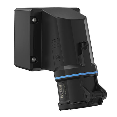 CEE NEO Wandsteckdose 32A 5P 9h IP54 mit Push-In Klemmstein und drehbarem Boden