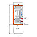 Anschlussverteilerschrank 24kVA mit Zählerplatz -Österreich-, RCD TypA, 5 LS, 2 CEE-Abängen 16-32A und 3 Schukos