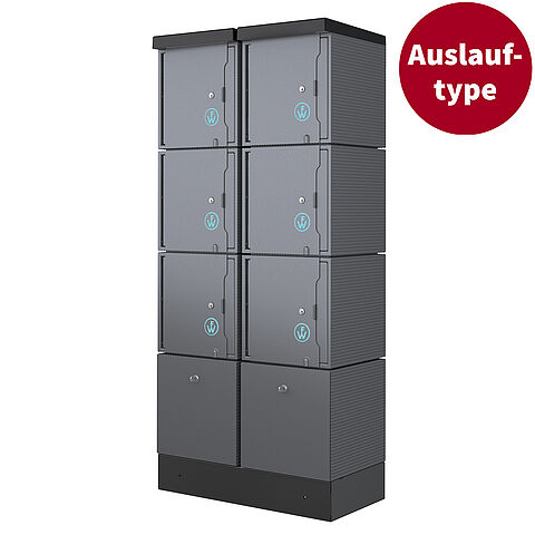 E-Bike Ladestation CUBE mit 6 Ladefächern und Münzkassierschloss
