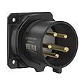 CEE NEO Anbaugerätestecker gerade 16A 5P 8h IP54 mit Schraubtechnik und 75x75mm Flansch