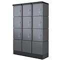 E-Bike Ladestation CUBE mit 9 Ladefächern und Münzpfandschloss